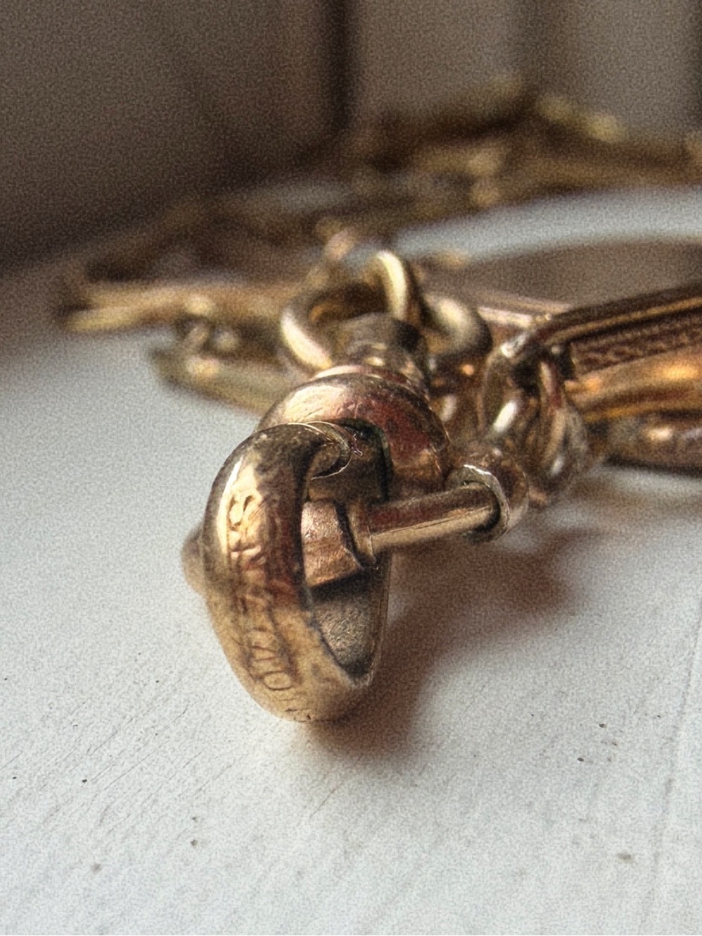 Vintage Antique Watch Chain Necklace Gold Filled Simmons? Chain SKM & Co Locket - Picture 6 of 9